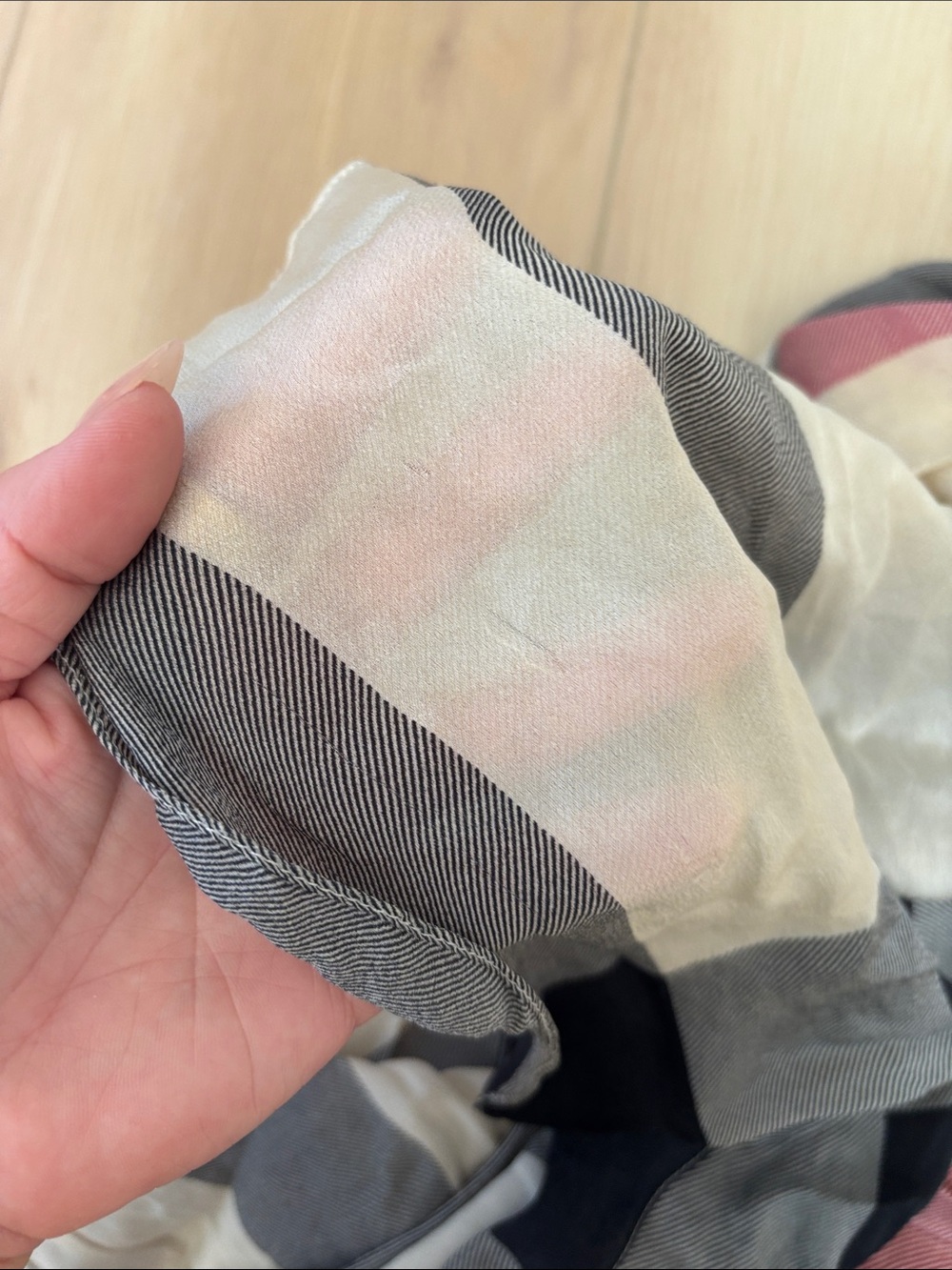 Silk Burberry Scarf - Picture 4 of 6